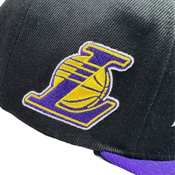 Mitchell & Ness Los Angeles Lakers Wordmark SnapBack Cap - One Size - Picture 6 of 9